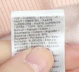 River Island Girls Pink Sequin Pullover Sweatshirt 2 Years