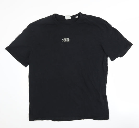 Mens UK Size XL JACK & JONES Black  T-Shirt