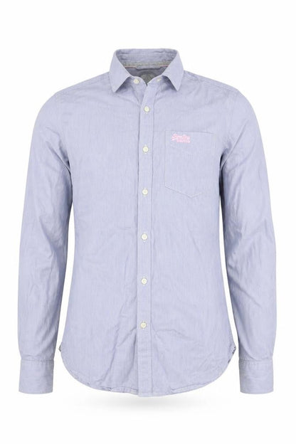 Superdry Men's Blue Striped Shirt M Long Sleeve