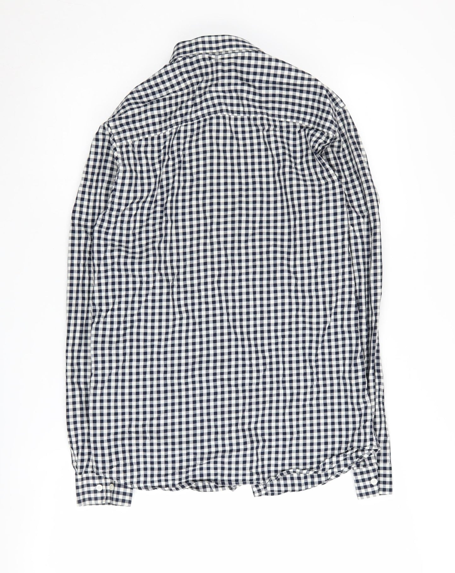 Jack & Jones Men's Blue Check Button-Up Shirt Small