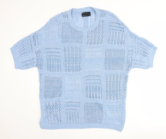 ASOS DESIGN Women's Blue Crew Neck Pullover Jumper S