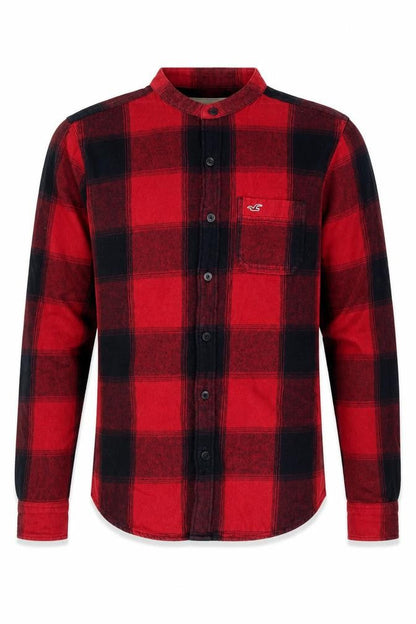Hollister Men's Red Flannel Check Shirt, Small