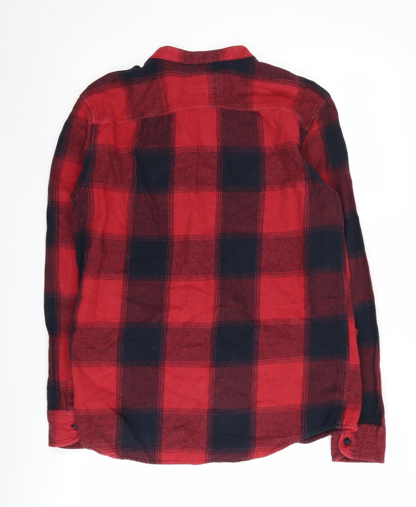 Hollister Men's Red Flannel Check Shirt, Small