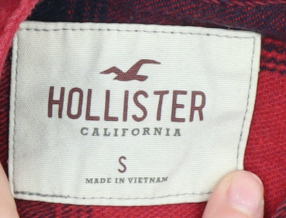 Hollister Men's Red Flannel Check Shirt, Small