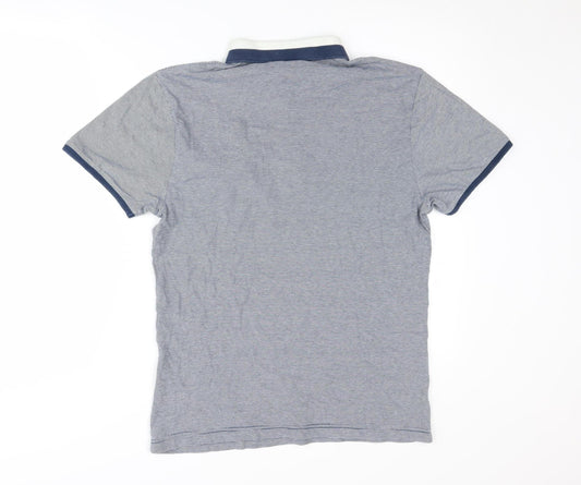 Penguin Men’s Blue Striped Polo Shirt Size M