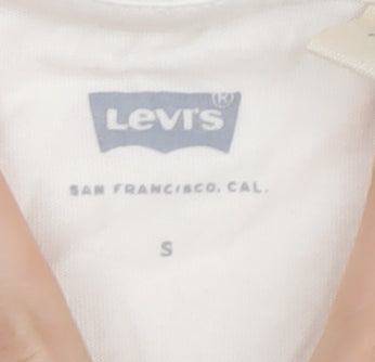 Levi's Men's Unisex White Logo T-Shirt Size S