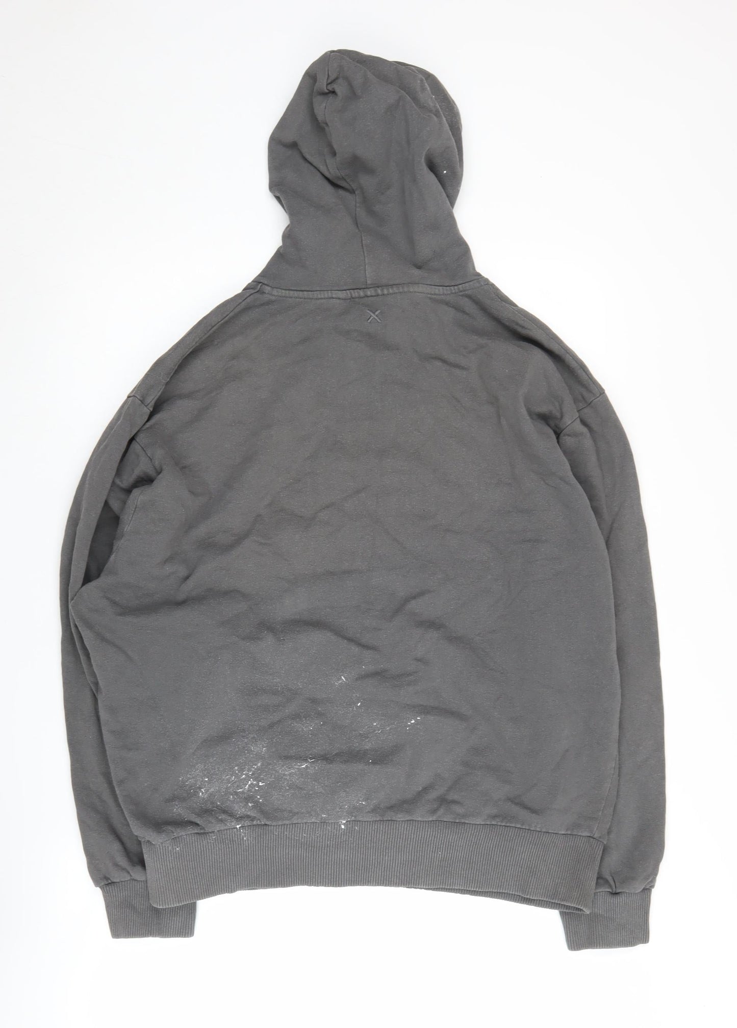 Mens UK Size L COLLUSION Grey Pullover Hoodie