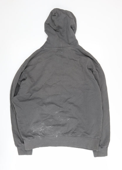 Mens UK Size L COLLUSION Grey Pullover Hoodie