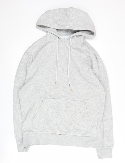 Mens UK Size L COLLUSION Grey Pullover Hoodie