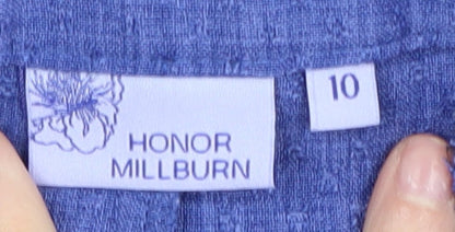 Womens UK Size 10 Honor Millburn Regular Fit Dress Pants Blue Trousers