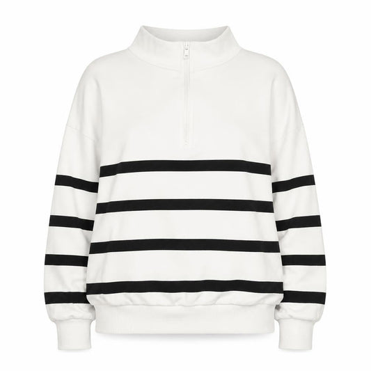 Front view of ASOS Design Women's Ivory Striped Pullover -, size 6
