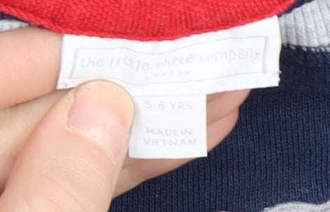 The Little White Company Boys Blue Bear Sweatshirt 5-6 Years