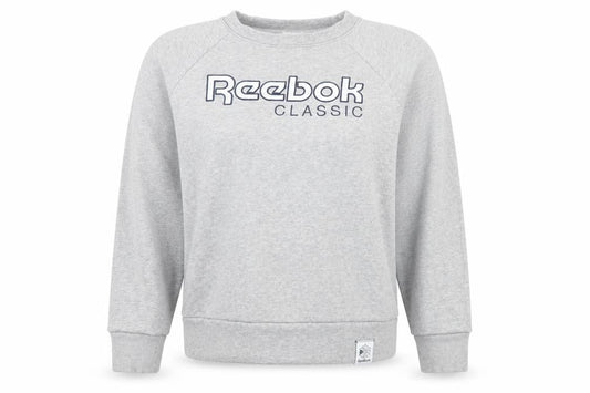 Front view of Reebok Grey Classic Sweatshirt M unisex pullover
