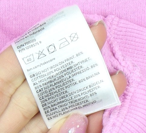 H&M Girls Pink Hello Kitty Pullover Sweatshirt, 10-12 Years