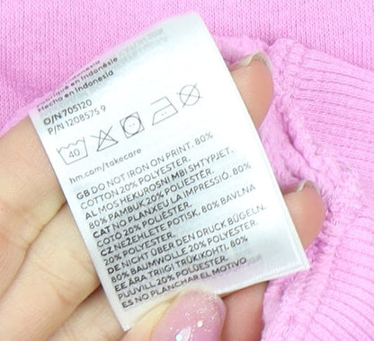 H&M Girls Pink Hello Kitty Pullover Sweatshirt, 10-12 Years