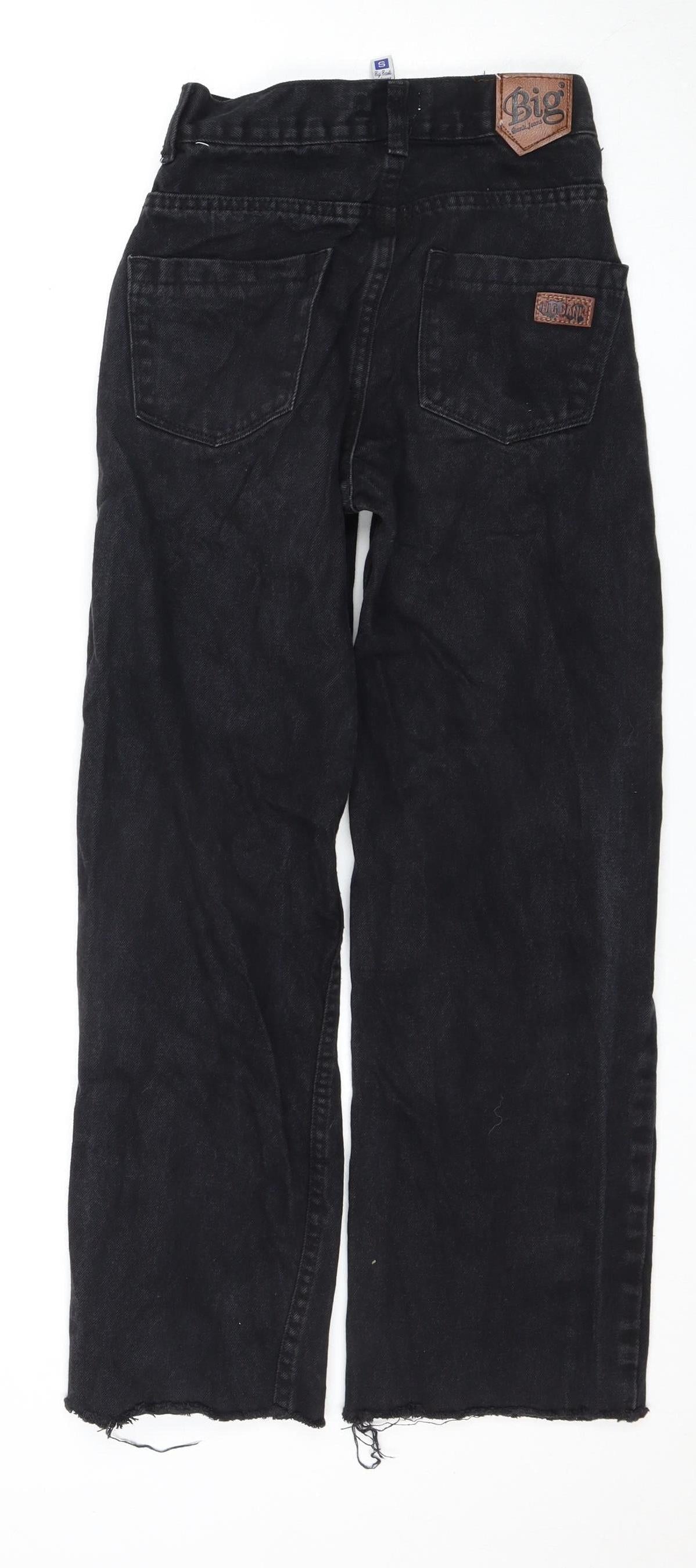 Big Bark Women's Black Straight Jeans S Distressed