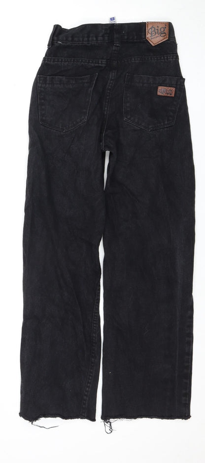 Big Bark Women's Black Straight Jeans S Distressed