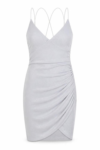 Boohoo Women’s Grey Slip Dress Size 10 Party Staple
