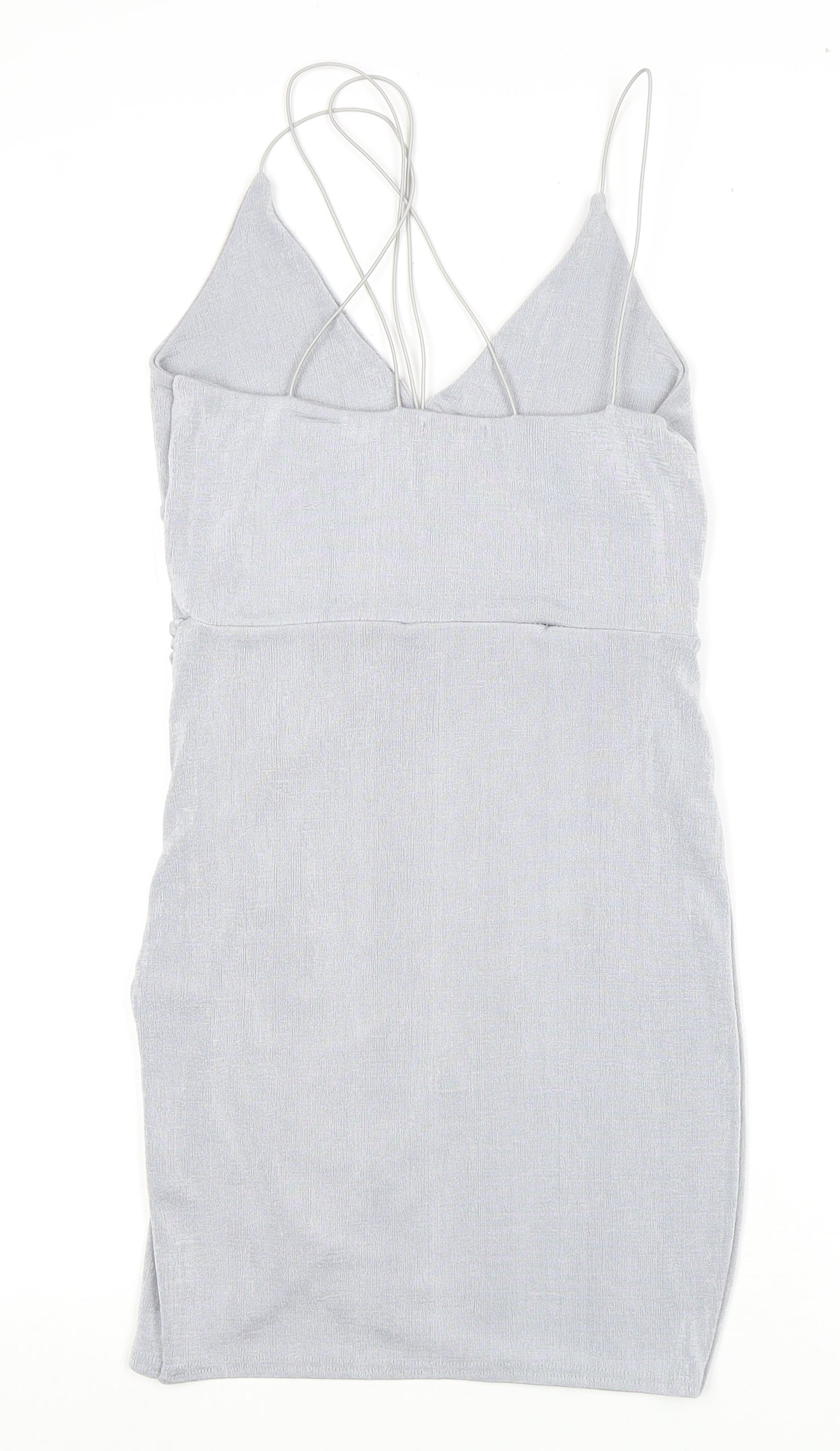 Boohoo Women’s Grey Slip Dress Size 10 Party Staple