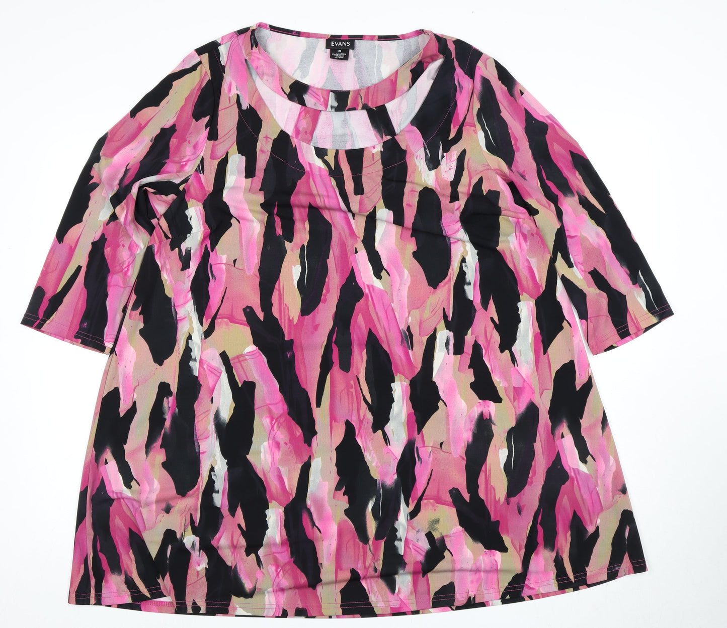 Evans Women's Multicoloured Tunic Top Size 18