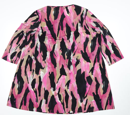 Evans Women's Multicoloured Tunic Top Size 18