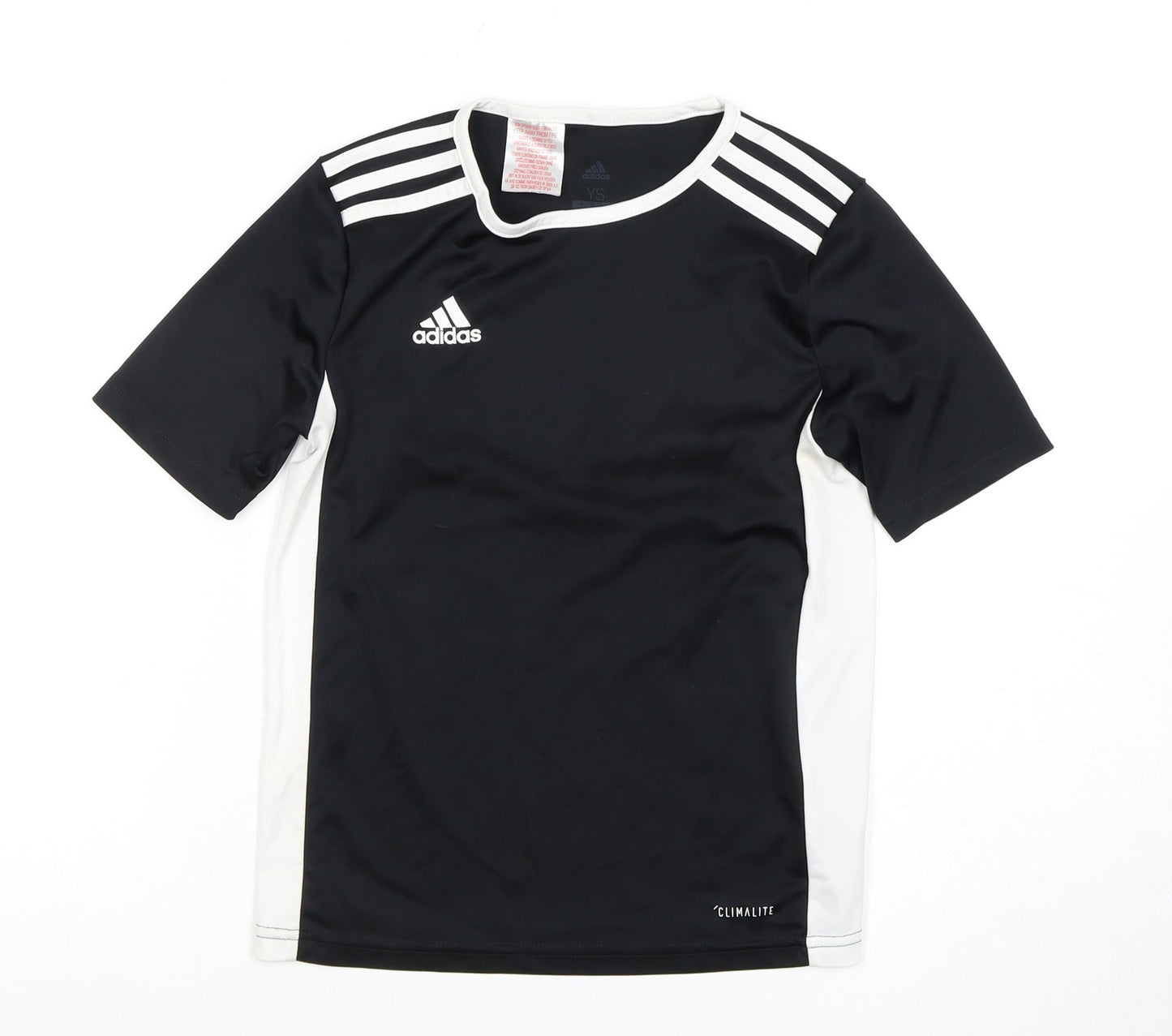 Adidas Boys Black S Jersey T-Shirt Athletic Fit