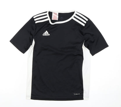 Adidas Boys Black S Jersey T-Shirt Athletic Fit