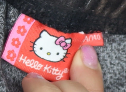 Hello Kitty Girls Black Velour Trousers Age 9-10