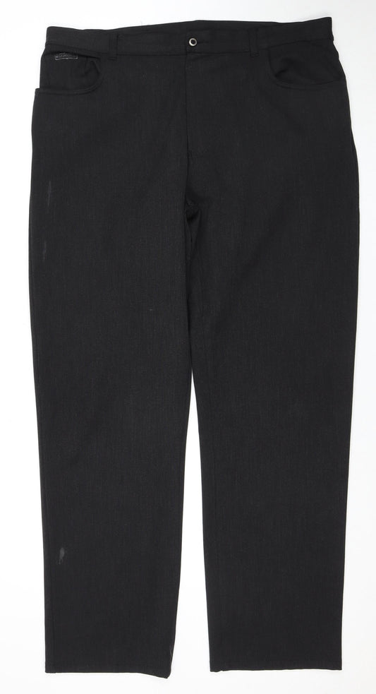 Wish Wash Men's Black Trousers 38