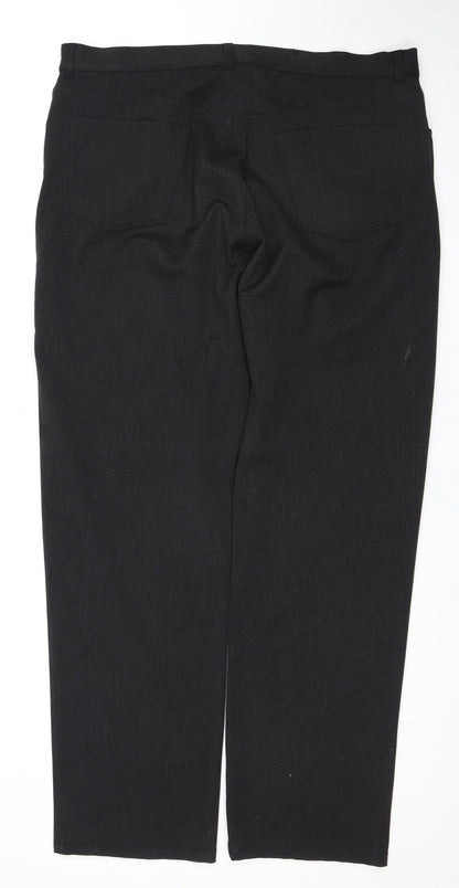 Wish Wash Men's Black Trousers 38
