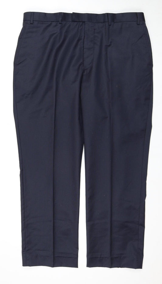 Next Men's Black Dress Pants 38R Flat Front