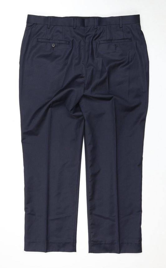 Next Men's Black Dress Pants 38R Flat Front