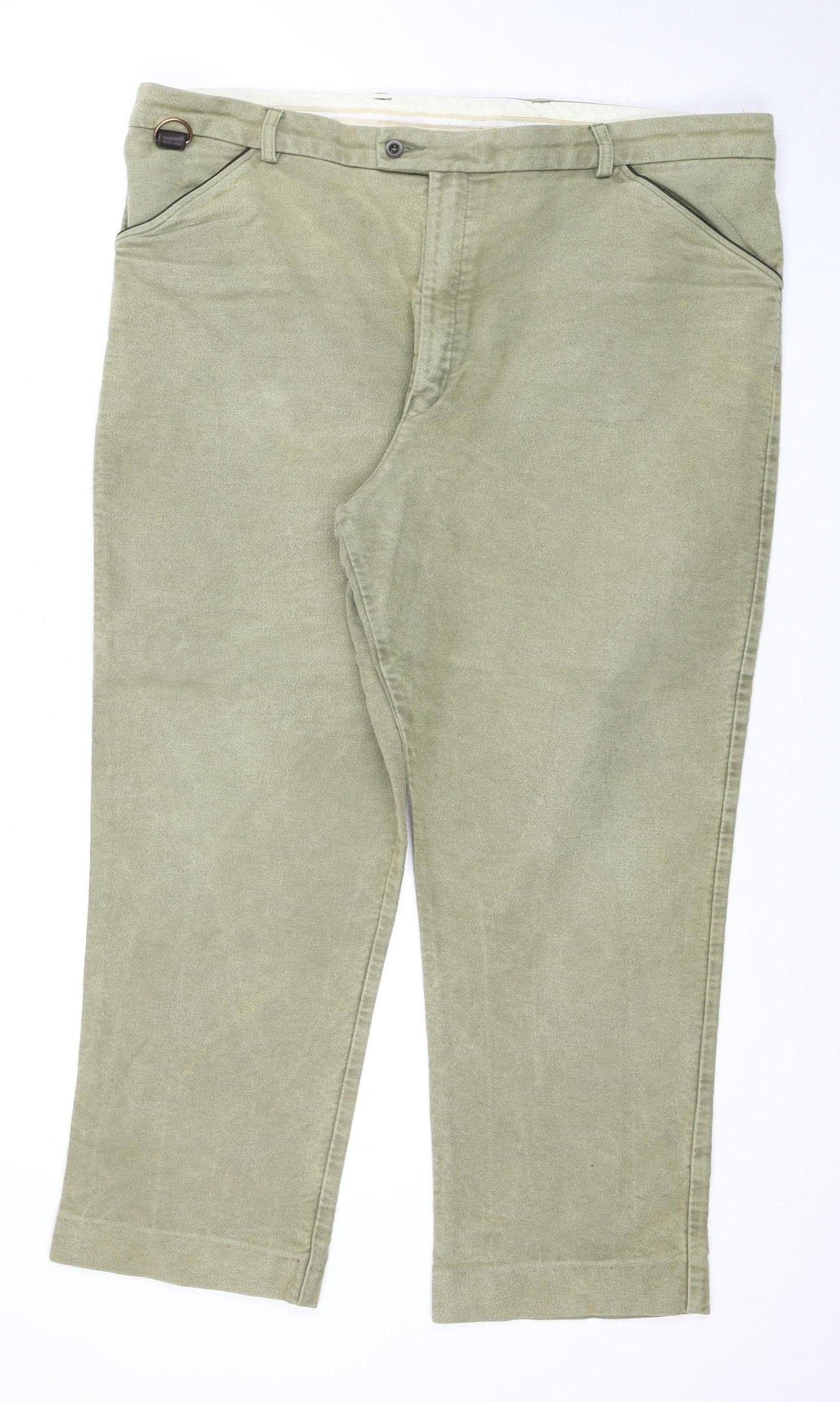 BUCKLER Men's Beige Straight Trousers Size L