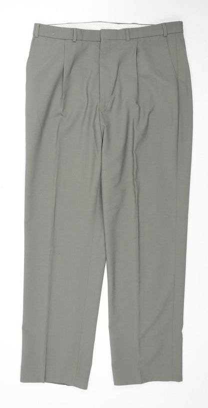 Marks and Spencer Men's Grey Dress Pants W36/L32