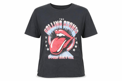Front view of The Rolling Stones Black XL Music T-Shirt unisex