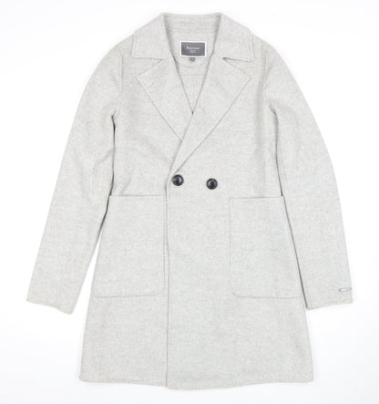 Next Women's Grey Mid-Length Wool Coat, Size 6