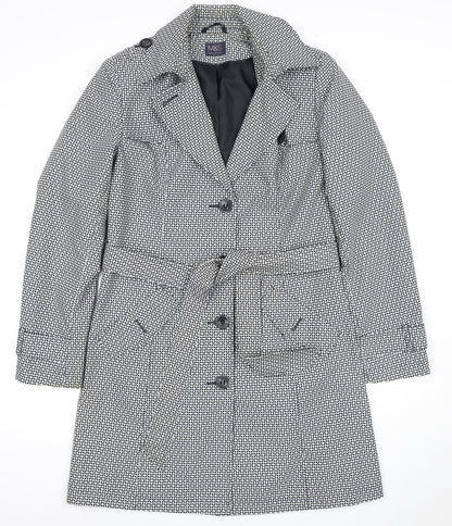 Womens UK Size 10 Marks and Spencer Black Trench Coat