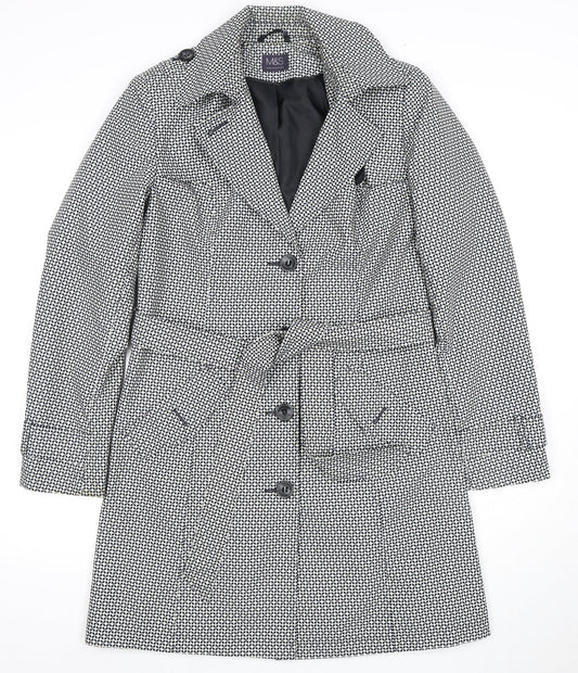 Womens UK Size 10 Marks and Spencer Black Trench Coat