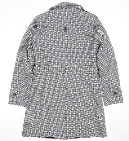 Womens UK Size 10 Marks and Spencer Black Trench Coat