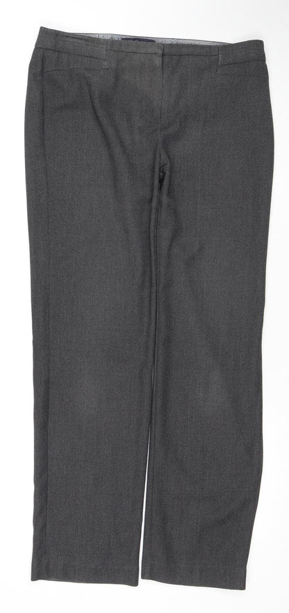 Womens UK Size 12 Marks and Spencer Regular Fit  Grey Trousers
