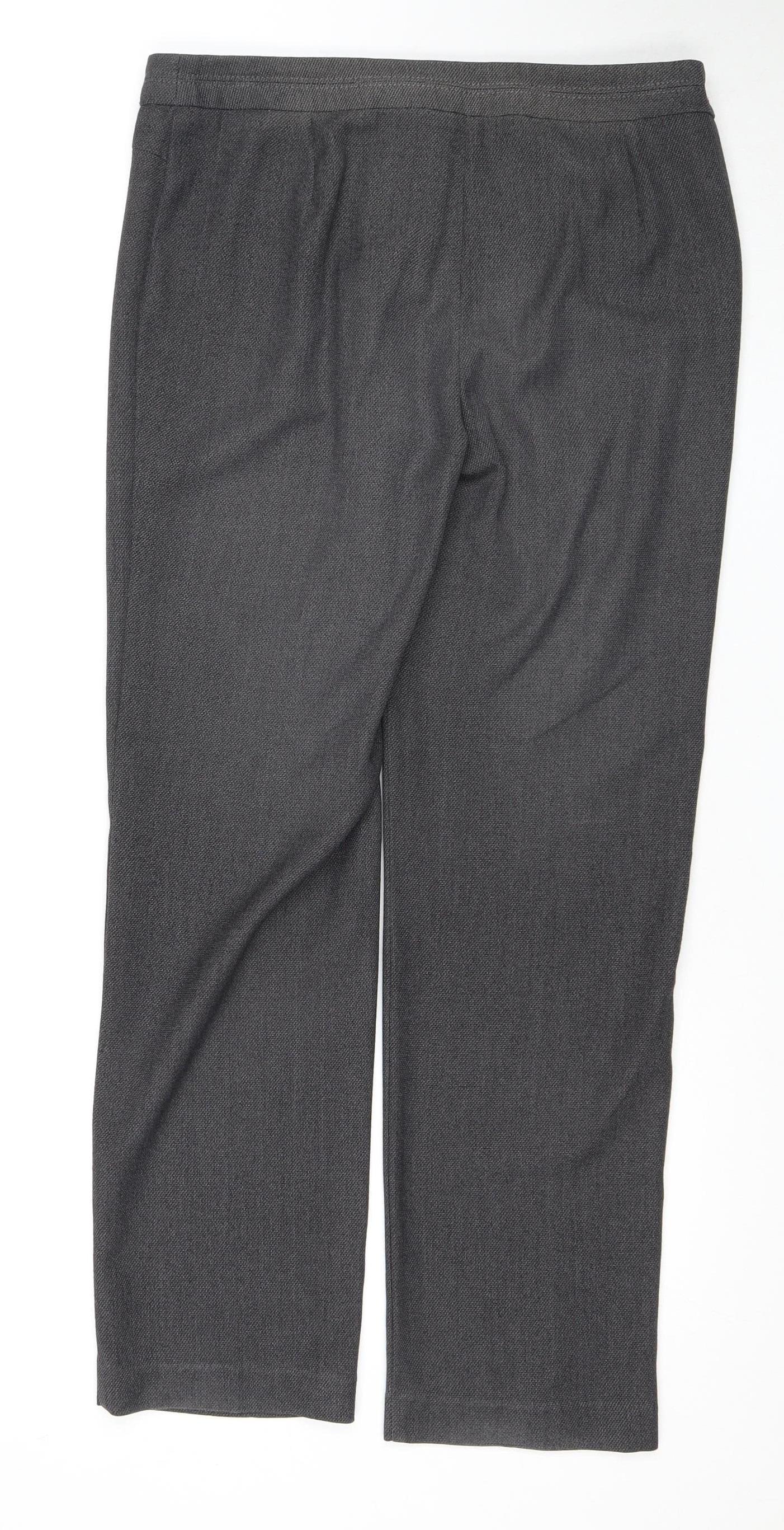 Womens UK Size 12 Marks and Spencer Regular Fit  Grey Trousers