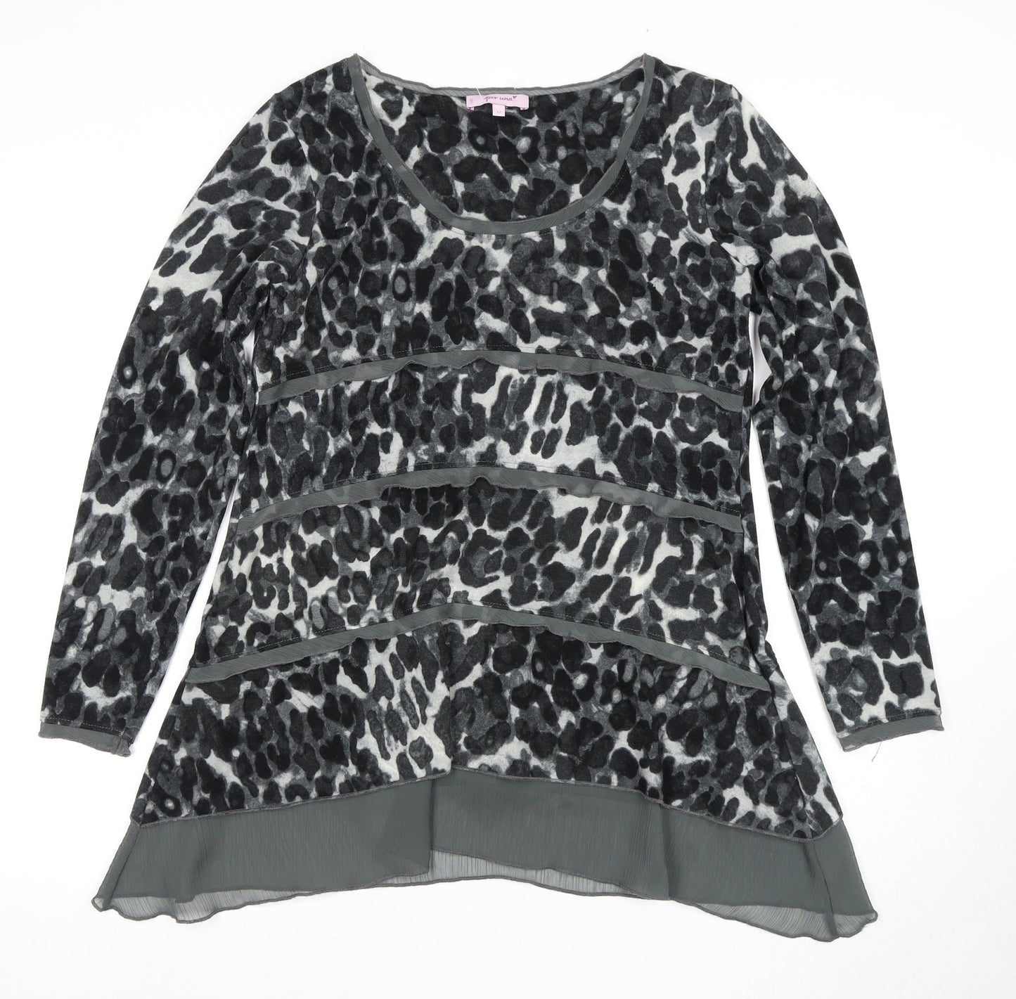 Womens UK Size 12 Marks and Spencer Grey Tunic Blouse