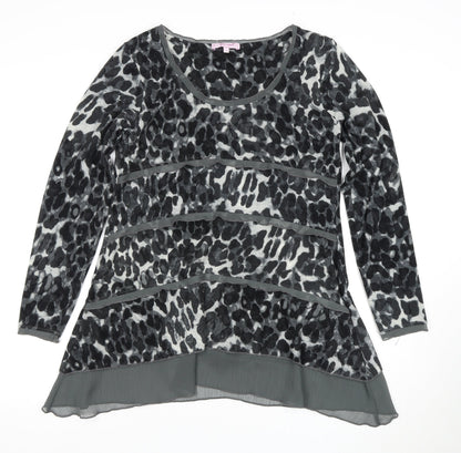 Womens UK Size 12 Marks and Spencer Grey Tunic Blouse