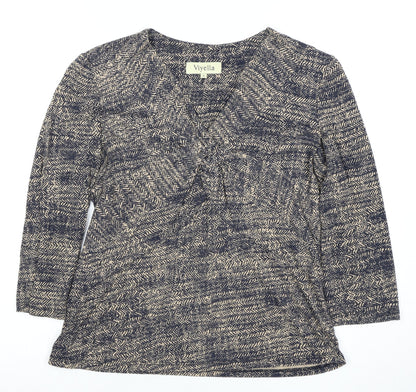 Womens UK Size M Viyella Blue  Blouse