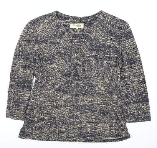 Womens UK Size M Viyella Blue  Blouse