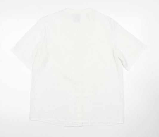 Alexon Women's White Button-Up Shirt, Size 12