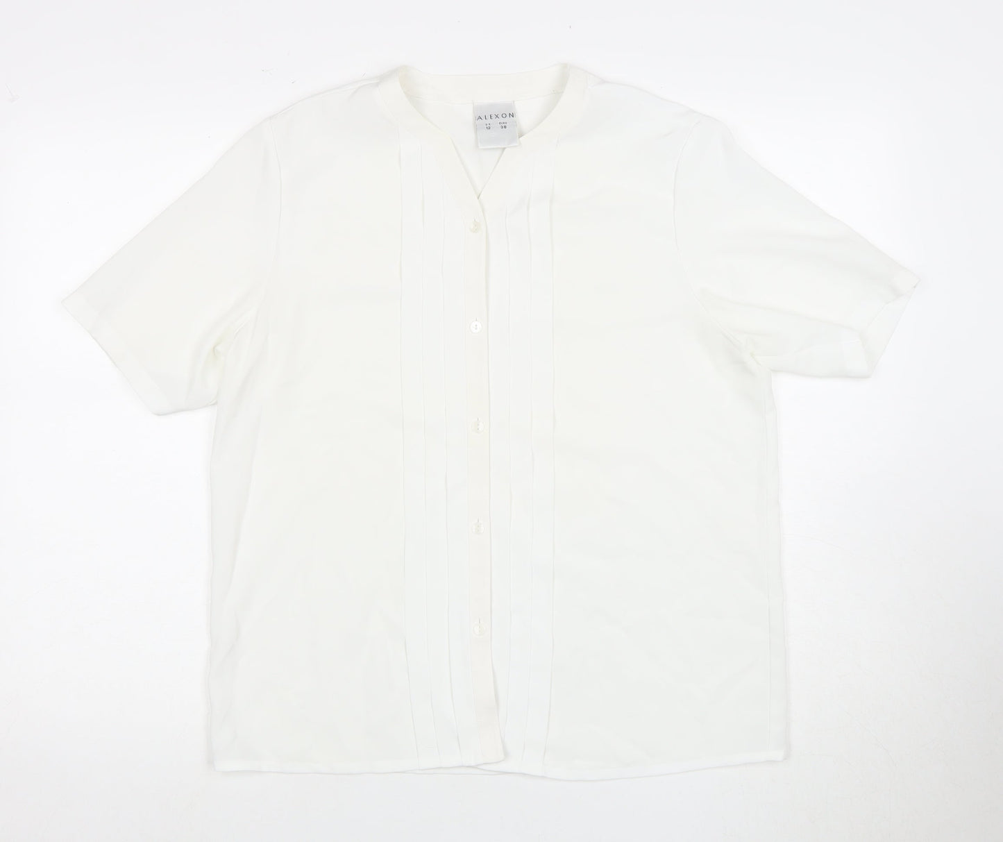 Alexon Women's White Button-Up Shirt, Size 12