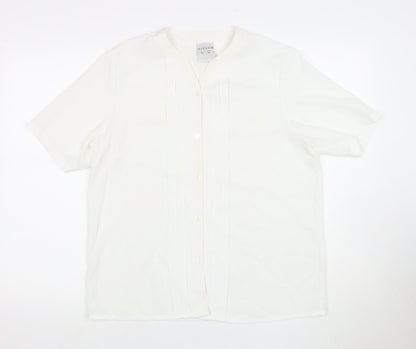 Alexon Women's White Button-Up Shirt, Size 12