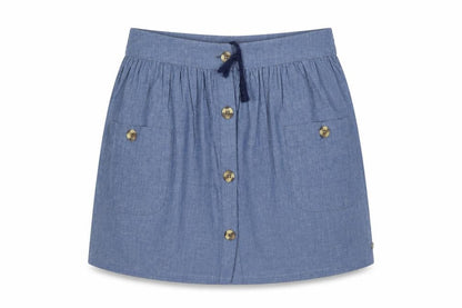 SoulCal & Co Women's Blue Cotton Skirt, Size S, Button