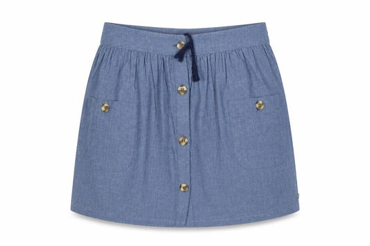 SoulCal & Co Women's Blue Cotton Skirt, Size S, Button